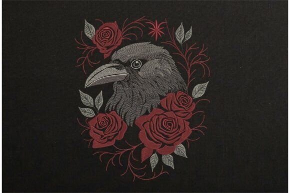 Download Gothic Raven Floral Crow - Gothic Collection