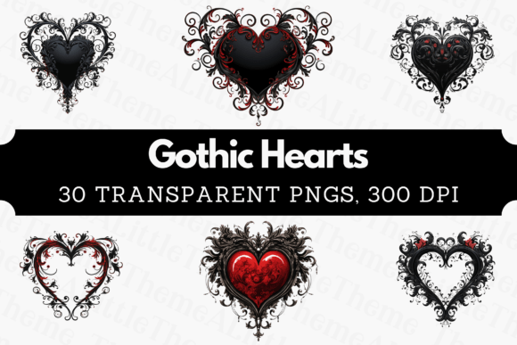 Download Gothic Heart Clipart - Valentine's Day - Gothic Collection