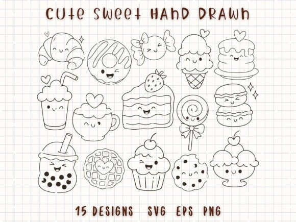 Download Cute Sweet Dessert SVG Bakery Clipart - Premium Bundle