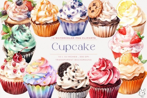 Download Cupcake Watercolor Clipart, Sweet Bakery - Premium Resources