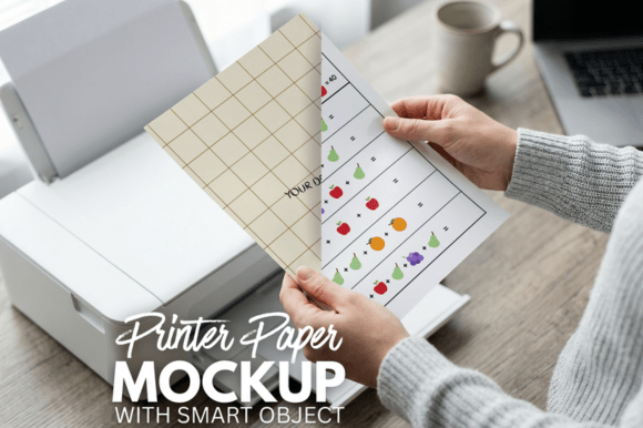 Download Printer Paper Mockup, Smart Object PSD - Smart object Collection