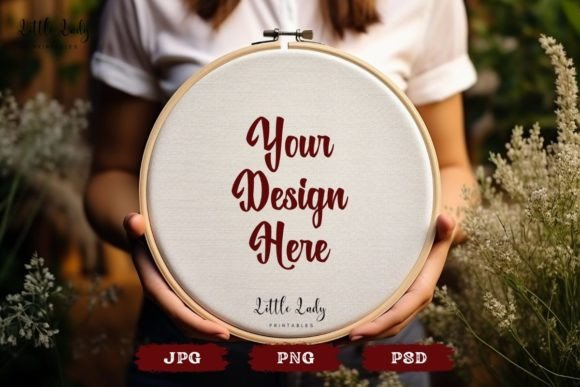 Download Embroidery Hoop Mockup Smart Object PSD - Smart object Collection
