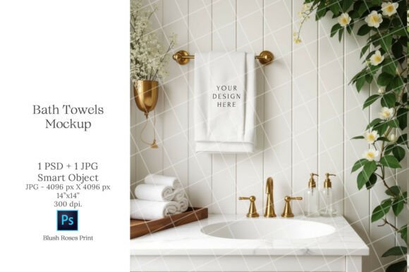 Download Bath Towel Set Mockup PSD Smart Object - Smart object Collection
