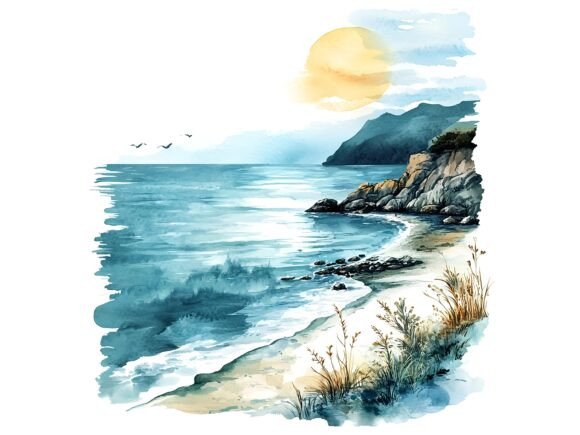 Download 10 Seaside Nature Landscape Clipart Set - Nature Collection