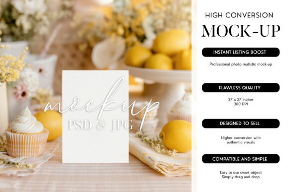 Download Card Mockup PSD Smart Object Lemon - Premium Resources